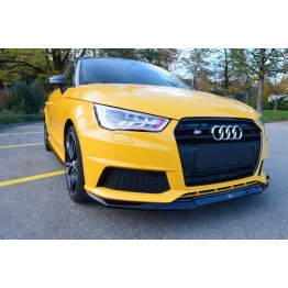 Накладка сплиттер на передний бампер на Audi S1 8X